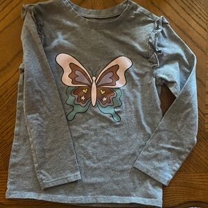 Garanimals Gray Long Sleeve Shirt with Butterfly Design